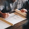 Architect drafting a modular building design